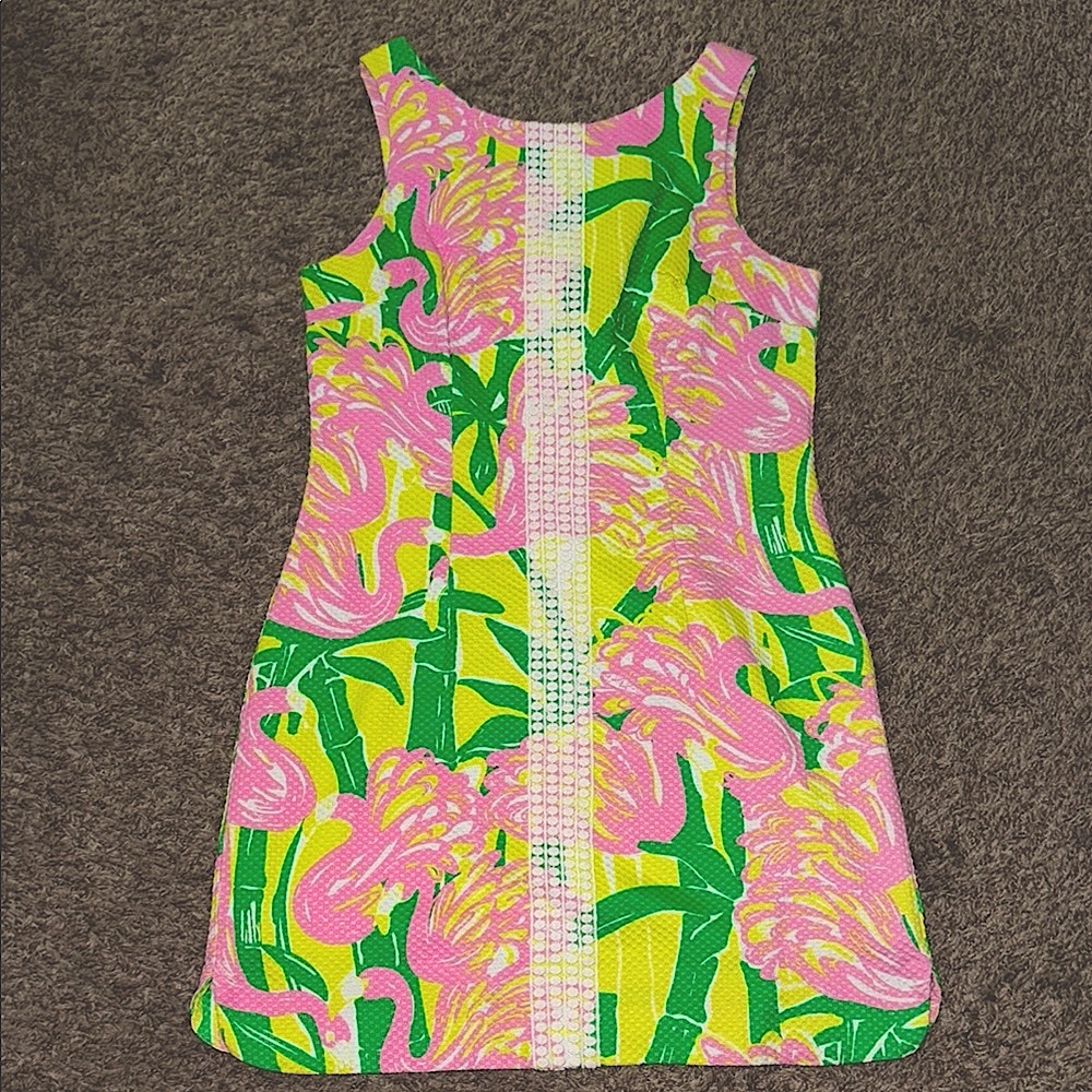Lilly Pulitzer Pink and Yellow Sheath Midi Dress